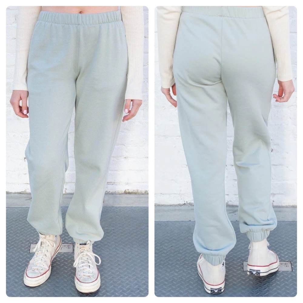 Brandy Melville Sage Green Rosa Sweatpants